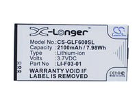 Battery for Golf Buddy DSC-GB600 GB3-PT4 Platinum 4 PT4 LI-F03-01