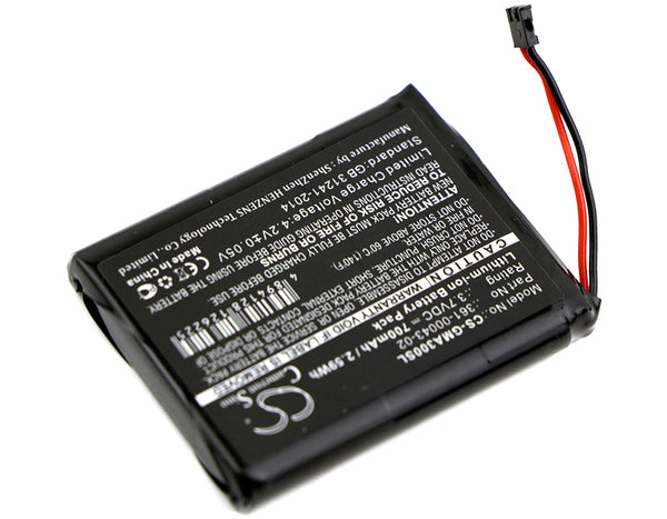 Battery for Garmin 010-01690-00 Approach G30 361-00043-02