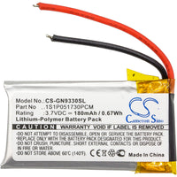 Battery for GN GN9330 Netcom 9330 1S1P051730PCM