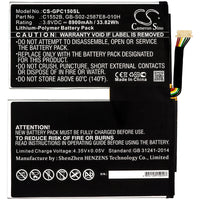 Battery for Google C1502W C1552B Pixel C C1552B GB-S02-2587E8-010H