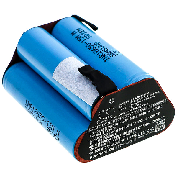 Battery for Gardena 02417-20 Accucut 400Li Accucut 450Li 08839-20 2417-00.610.00