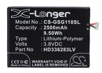 Battery for GSmart Guru G1 HD336283PLV