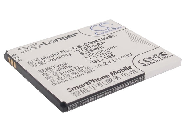 Battery for Gsmart i350 Maya M1 Maya M1 V2 BL-166