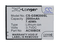 Battery for Archos 50 Neon 50 Neon 4G 50 Platinium 50b Oxygen 50B Sauerstoff AC500BNE AC50BOX AC50NE 1ICP5/56/78