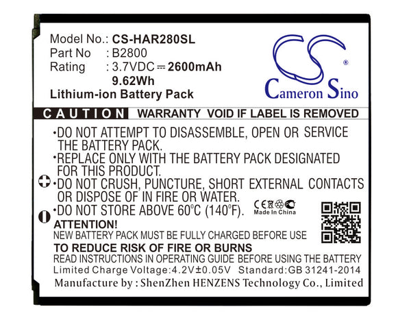 Battery for Highscreen Omega Prime XL B2800