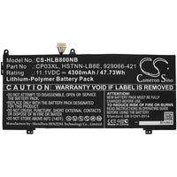 Battery for HP SPECTRE X360 13-AE502TU Spectre X360 13-ae049ng Spectre X360 13-ae048ng Spectre X360 13-ae047ng Spectre X360 13-ae046ng 929066-421 929072-855 CP03060XL CP03XL HSTNN-LB8E