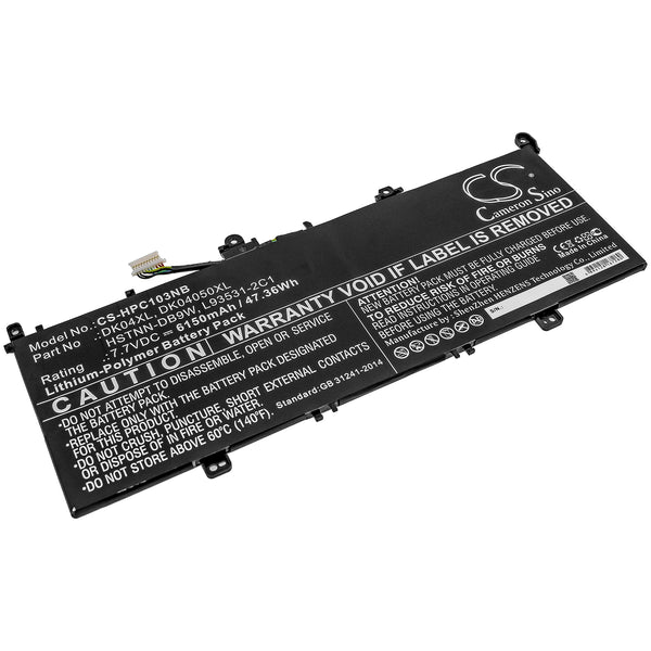 Battery for HP Chromebook X360 13c Elite C1030 Elite C1030 Chromebook Elite C1030 Chromebook Enterpr DK04050XL DK04XL HSTNN-DB9W L93531-2C1