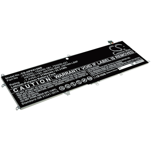 Battery for HP Pro X2 612 G1 Keyboard 753330-1B1 753330-421 HSTNN-I19X HSTNN-IB6F HSTNN-LB6F KT02XL