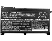 Battery for HP Stream 14-AX010WM 1LT72ES 843537-421 843537-541 844203-850 844203-855 BI03XL HSTNN-LB7P HSTNN-UB6W ON03XL
