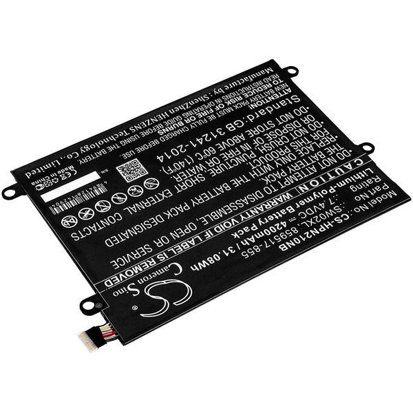 Battery for HP Notebook X2 10-P010NR x2 210 G2(2TS67EA) Notebook X2 10-P010NF x2 210 G2(2TS65EA) Notebook X2 10-P010CA x2 210 G2(2TS62EA) 859470-1B1 859517-855 HSTNN-IB7N SW02XL TPN-Q180 TPN-Q181