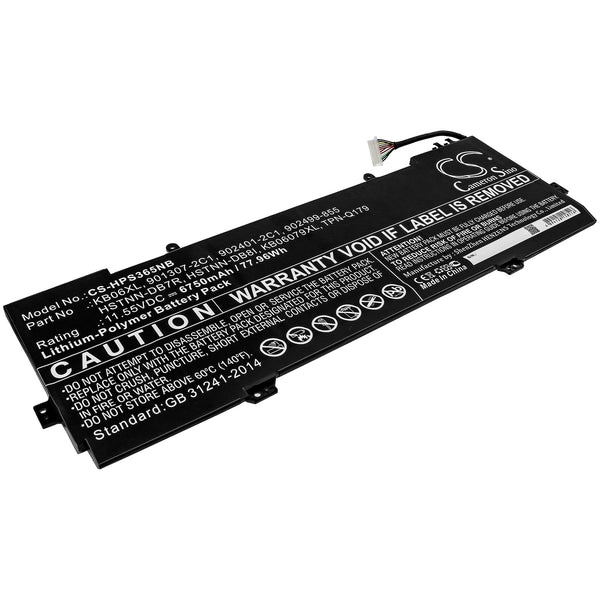 Battery for HP Spectre X360 15-BL006NF Spectre x360 15-bl000ng Spectre X360 15-BL000NF Spectre X360 15-BL004NF 901307-2C1 902401-2C1 902499-855 HSTNN-DB7R HSTNN-DB8I KB06079XL KB06XL TPN-Q179