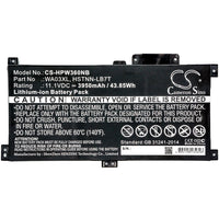 Battery for HP Pavilion X360 15-bk002tx Pavilion x360 15-bk005ne Pavilion x360 15-bk010nr Pavilion X360 15-BK011 916367-421 916367-541 916812-055 916812-855 HSTNN-LB7T TPN-W126 WA03XL WAO3XL