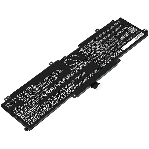 Battery for HP Omen X 17-AP001NN OMEN X 17-ap000ne Omen X 17-AP001NS Omen X 17-AP000NJ Omen X 17-AP000NI Omen X 17-ap001nl 925149-855 925197-271 DG06099XL DG06099XL-PL DG06XL HSTNN-DB8G