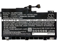 Battery for HP ZBook 17 G3 ZBook 17 G3 M9L94AV ZBook 17 G3 T7V61ET ZBook 17 G3 T7V62ET ZBook 17 G3 T7V64ET ZBook 17 G3 T7V65ET ZBook 17 G3 T7V67EA 808397-421 808451-001 AI06XL HSTNN-C86C HSTNN-LB6X