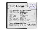 Battery for Hisense HS-X6 HS-X6C HS-X6T X6 X6C X6T LI38260