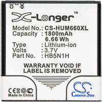 Battery for Huawei Ascend G300 U8815 Ascend C8812 U8812D U8730 T8828 G300 C8812 Buddy Ascend Y330-U01 Ascend Y330-C00 Ascend Y330 Ascend Y321c HB5N1 HB5N1H