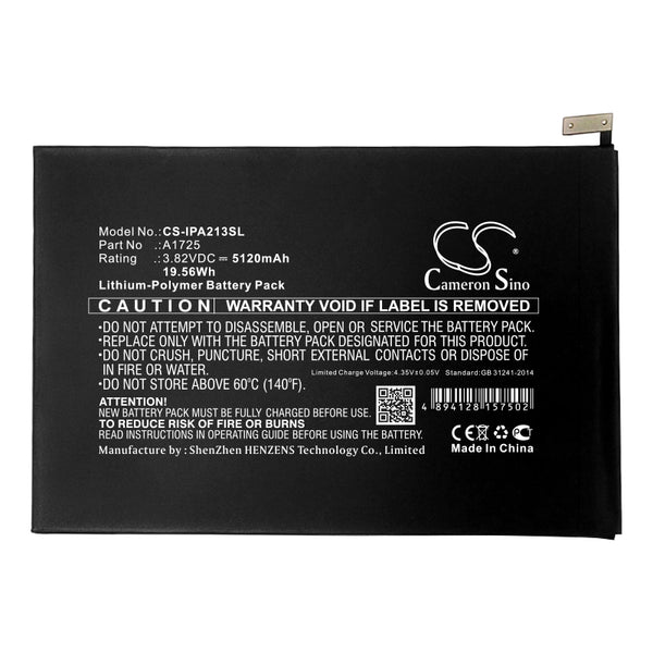 Battery for Apple A2124 A2126 A2133 iPad mini 5 MUQX2LL/A A1725