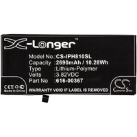 Battery for Apple A1864 iPhone 8 Plus iPhone 8+ MQ8D2LL/A MQ8E2LL/A MQ8F2LL/A MQ8G2LL/A MQ8H2LL/A MQ8J2LL/A 616-00367