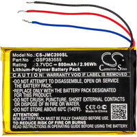 Battery for JBL Clip 2 Clip 2 AN CLIP2BLKAM CS056US P04405201 GSP383555