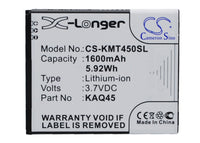 Battery for KAZAM Thunder 4.5 Thunder Q4.5 KAQ45 KAQ45-CYFAL022089