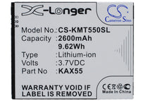 Battery for KAZAM Trooper X5.5 KAX55 KAX55-BKBAK007752