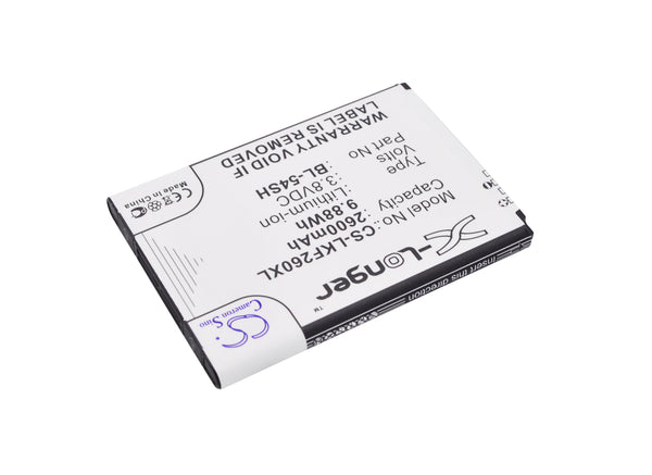 Battery for LG D800 F260 D729 US780 D725 Prime II BL-54SG BL-54SH EAC62018209 EAC62018301