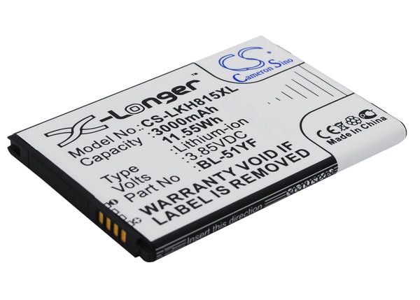 Battery for LG X190 DS1402 X Mach G4 X Fast Dual SIM VS999 P1s MS63 LGLS770ABB K600Y H819 H818T H818P BL-51YF BL-51YH EAC62858501