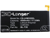 Battery for LG Fiesta Fiesta LTE K10 Power K10 Power Dual SIM K10 Power Dual SIM TD-LTE L63BL L64VL M320 M320DSN M320F M320N M320TV M322 M327 MLV7N SP320 X Allumage 2 X charge BL-T30 EAC63458501