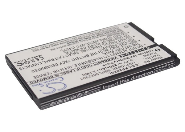 Battery for LG KG120 KG202 KG290 KP202 NX225 LGIP-G830