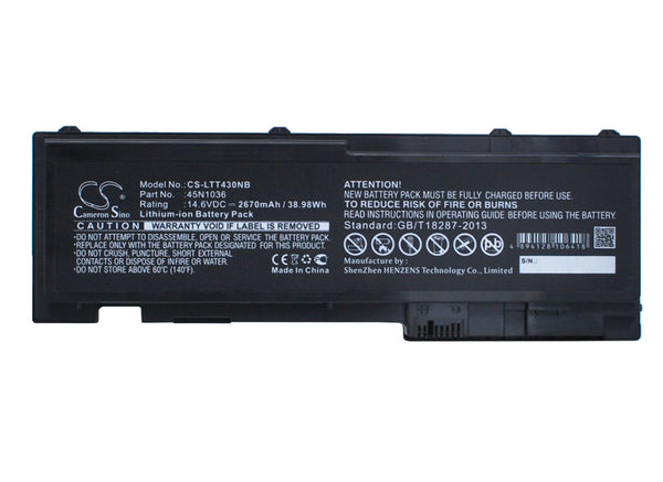Battery for Lenovo ThinkPad T430S ThinkPad T430Si 45N1038 45N1039 45N1064 45N1065
