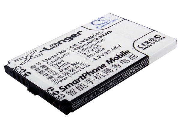 Battery for Lenovo A307 A320 E209 E268 I300 I807 I817 I908 P612 P636 S200 S520 S60 S700 BL-058 BL-068 BL-072