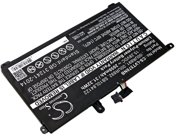 Battery for Lenovo T570 ThinkPad T570 ThinkPad T570 20H9003ACD ThinkPad T570 20H9003BCD ThinkPad T570 20H9A001CD ThinkPad T570 20H9A009CD ThinkPad T570-20HAS01E00 00UR891 00UR892 SB10L84122 SB10L84123