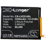 Battery for Lenovo L78071 Z5s BL299