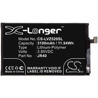 Battery for Lenovo L78031 L78032 Z5 Pro JR40