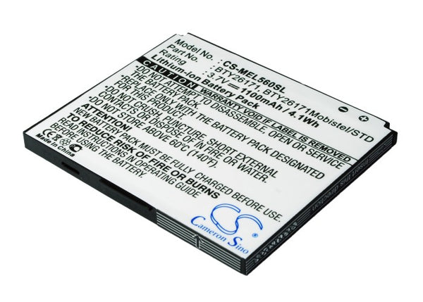 Battery for Elson EL560 EL560 Dual BTY26171 BTY26171Mobistel/STD