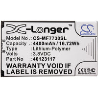 Battery for Verizon Jetpack 4G LTE Jetpack MiFi 7730L MiFi 7730L MiFi 8800L Verizon MiFi 7730L 40123117