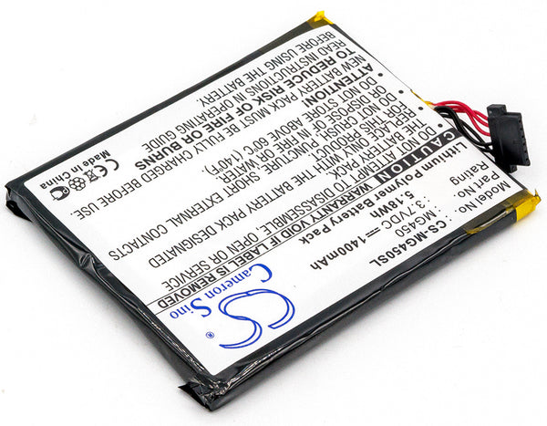 Battery for Typhoon MyGuide 4500 MyGuide 4500 SD MyGuide 4500 SD GPS