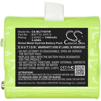 Battery for Midland T71 T75 T77 AVP13 BATT10