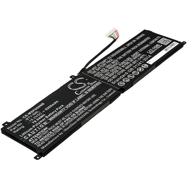 Battery for MSI GS65 GS65 Stealth Thin GS65 Stealth Thin 9RE-051US P65 P65 Creator 8RF PS63 BTY-M6L