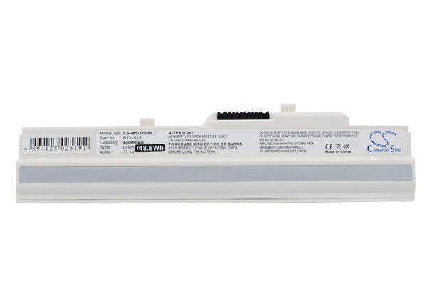 Battery for MSI Wind U100-036LA 14L-MS6837D1 3715A-MS6837D1 6317A-RTL8187SE BTY-12 BTY-S11 TX2-RTL8187SE