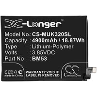 Battery for Redmi K30s M2007J3SC BM53