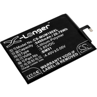 Battery for Xiaomi M1804E4A M1804E4C M1804E4T Mi Max 3 Mi Max 3 Dual SIM TD-LTE BM51