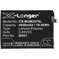 Battery for Xiaomi M2007J20CG Poco X3 NFC BN57
