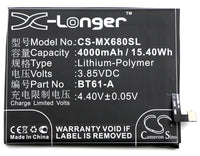 Battery for MeiZu M3 Note M3 Note Dual SIM M3 Note Dual SIM TD-LTE 16GB M681C M681Q Meilan Note 3 BT61-A