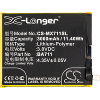 Battery for Meilan M6 M6 Dual SIM M6 Dual SIM TD-LTE M711C M711M M711Q BA711