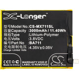 Battery for Meilan M6 M6 Dual SIM M6 Dual SIM TD-LTE M711C M711M M711Q BA711