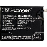 Battery for Meilan M5 Note M5 Note Global DualSIM M5 Note Global DualSIM TD-LTE Note 6 BA721