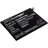 Battery for Meilan 16X M1872 M872H M872Q BA872