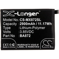 Battery for Meilan 16X M1872 M872H M872Q BA872