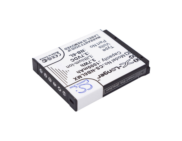 Battery for Canon PowerShot ELPH 500HS PowerShot ELPH 500 HS PowerShot D20 IXY Digital 930 IS IXY DIGITAL 25 IS IXY Digital 110 IS IXY 32S IXY 31S IXY 30S IXY 200F IXY 110 IS IXY 10S NB-6L NB-6LH